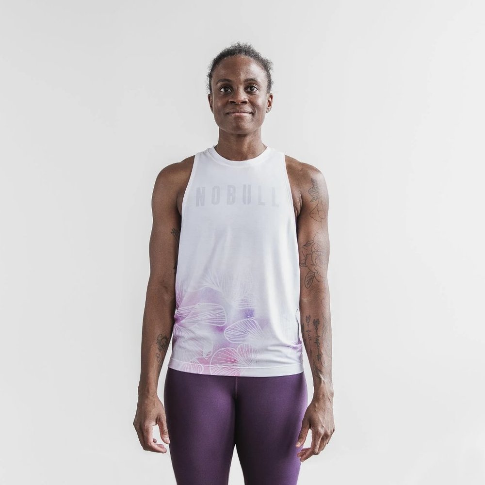 Nobull Women's Floral High Neck Tank - Medium